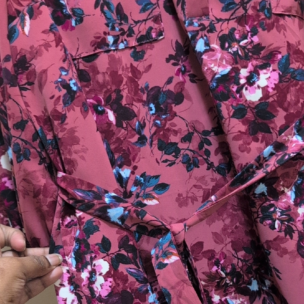 Torrid Burgundy Floral Dress - Picture 9 of 9